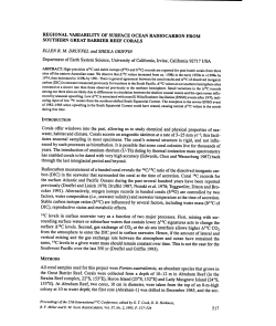 southern great barrier reef corals - Journals at the University of Arizona