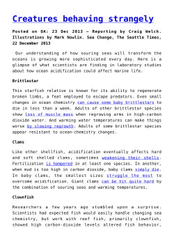Creatures behaving strangely,Can variable pH and low oxygen