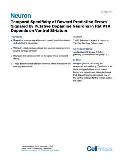 Temporal Specificity of Reward Prediction Errors Signaled by