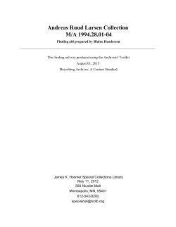 Andreas Ruud Larsen Collection M/A 1994.28.01-04