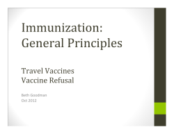 Immunization: General Principles