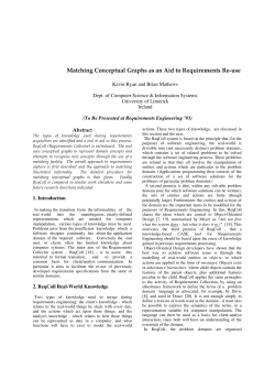 Matching Conceptual Graphs as an Aid to Requirements Re-use