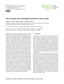 Does drought alter hydrological functions in forest soils?