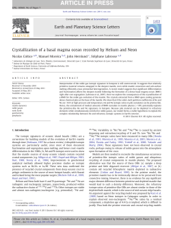 Crystallization of a basal magma ocean recorded by Helium and Neon