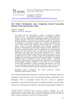 The Ethnic Participation Gap: Comparing Second Generation