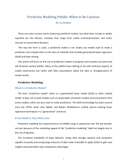 Predictive Modeling Pitfalls: When to Be Cautious