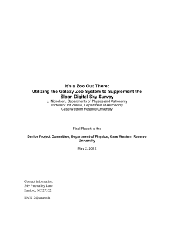 It`s a Zoo Out There: Utilizing the Galaxy Zoo System to