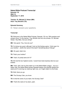 Transcript-118 - The Naked Bible Podcast