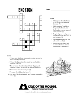 Erosion Crossword Grades 7-12