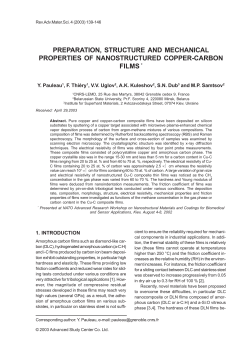 PREPARATION, STRUCTURE AND MECHANICAL PROPERTIES
