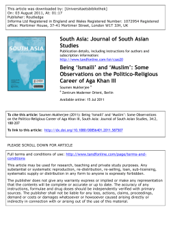 Being `Ismaili` and `Muslim`