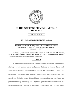 in the court of criminal appeals of texas
