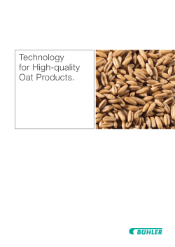 Technology for High-quality Oat Products.