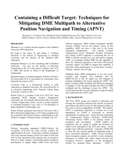 Techniques for Mitigating DME Multipath to Alternative Position