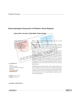 Clinical Science Histomorphological Assessment of Phlebitis in