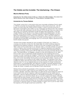 The Visible and the Invisible: The Intertwining