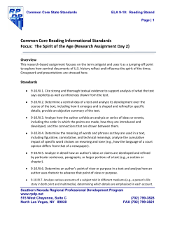 Reading Informational Standards 1-9 Day 2 (9-10)