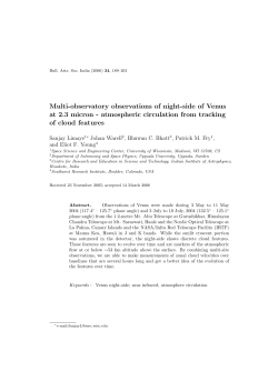 Multi-observatory observations of night