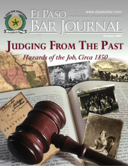 October 2007 - El Paso Bar Association