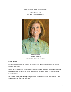 Ms. Sandra Pianalto - University of Toledo