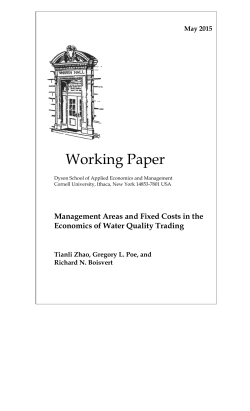 Management Areas and Fixed Costs in the Economics of Water