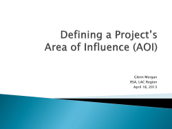 Defining a Project`s Area of Influence