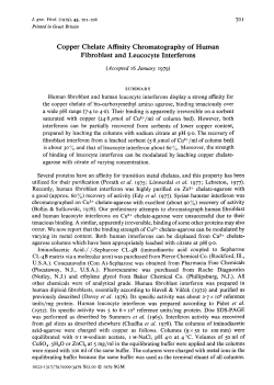 70I Copper Chelate Affinity Chromatography of Human Fibroblast