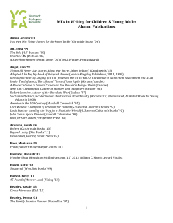 Alumni Publications - Vermont College of Fine Arts