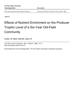 Effects of Nutrient Enrichment on the Producer Trophic Level of a Six