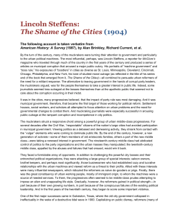 Lincoln Steffens: The Shame of the Cities (1904) - apush-xl