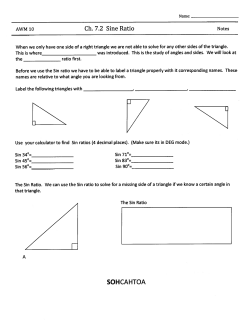 Notes - The Sine Ratio