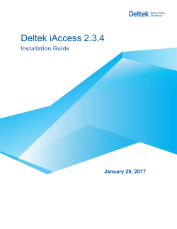 Deltek iAccess Installation Guide