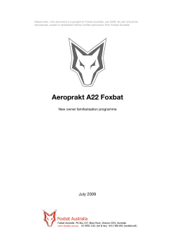 New owner familiarisation (basic flight conversion