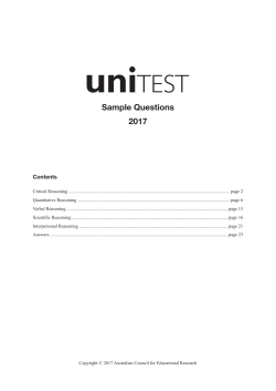 Example of questions