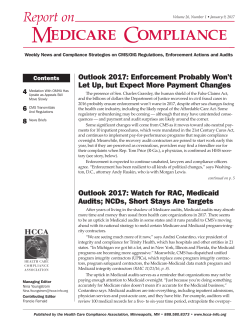Outlook 2017 - Health Care Compliance Association