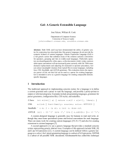 Gel: A Generic Extensible Language