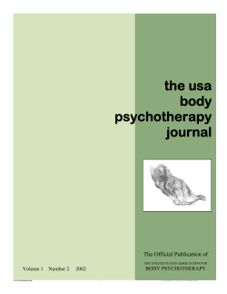 the usa body psychotherapy journal