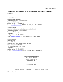 The Effect of Driver Height on the Death Rate in Single
