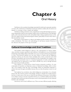 Oral History - UBCIC Home Page