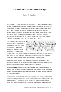 NAFTA Services and Climate Change