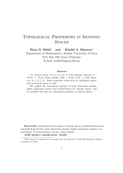 Topological Properties in Isotonic Spaces