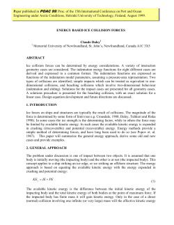 Energy Based Ice Collision Forces