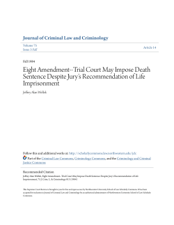 Eight Amendment--Trial Court May Impose Death Sentence Despite