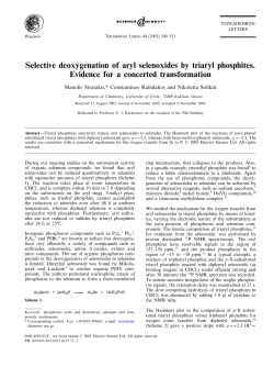 Selective deoxygenation of aryl selenoxides by triaryl phosphites