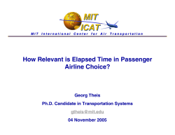 How Relevant is Elapsed Time in Passenger Airline Choice?