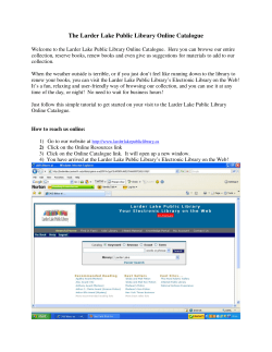 The Larder Lake Public Library Online Catalogue