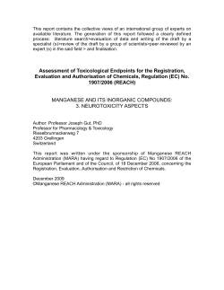 Neurotoxicity  - Manganese Consortium