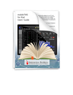 mobileTWS for iPad Users` Guide