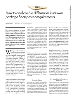 How to analyze bid differences in blower package horsepower