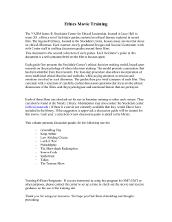 Ethics Movie Training